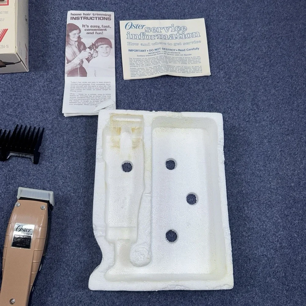 Vintage Oster Adjustable Clipper Model 284 Series A Barber Hair Trimmers WORKS